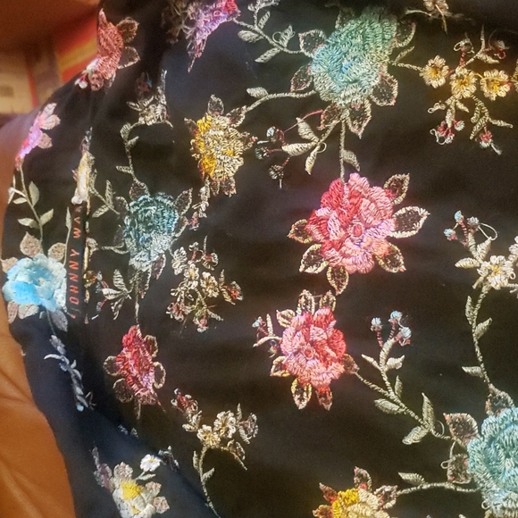 Johnny Was  Multi-Floral Embroidered Black Blazer NWT - Picture 7 of 10